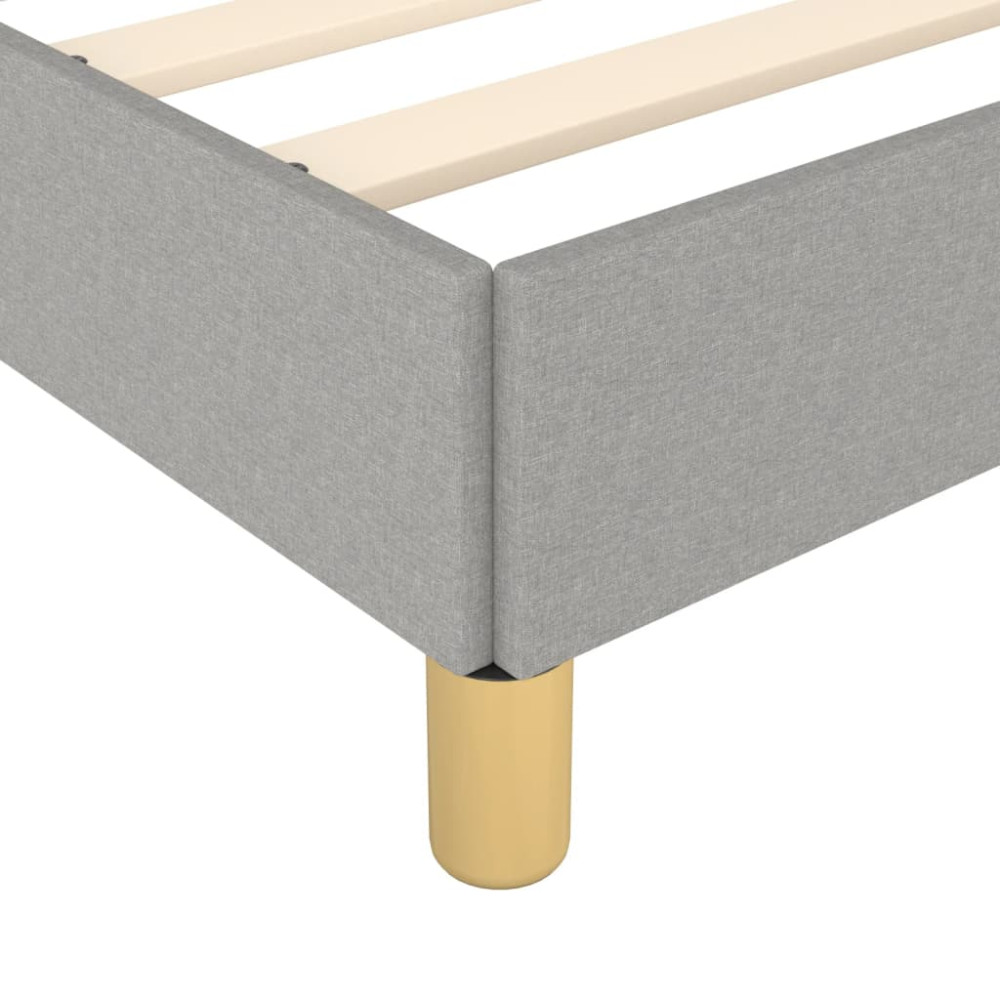 Produktbild för Sängram med huvudgavel ljusgrå 80x200 cm tyg