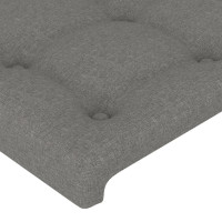 Produktbild för Sängram med huvudgavel mörkgrå 80x200 cm tyg
