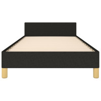 Produktbild för Sängram med huvudgavel svart 90x200 cm tyg