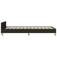 Produktbild för Sängram med huvudgavel svart 90x200 cm tyg