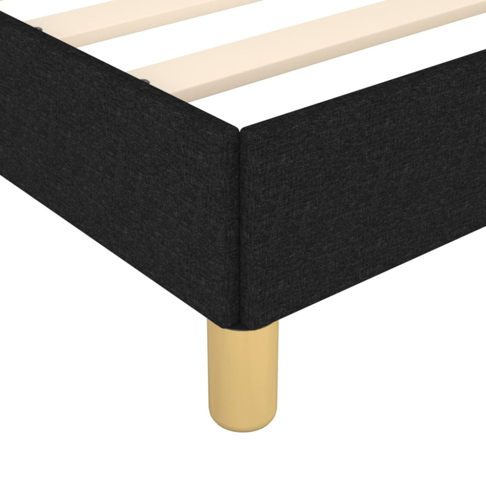 Produktbild för Sängram utan madrass svart 100x200 cm tyg