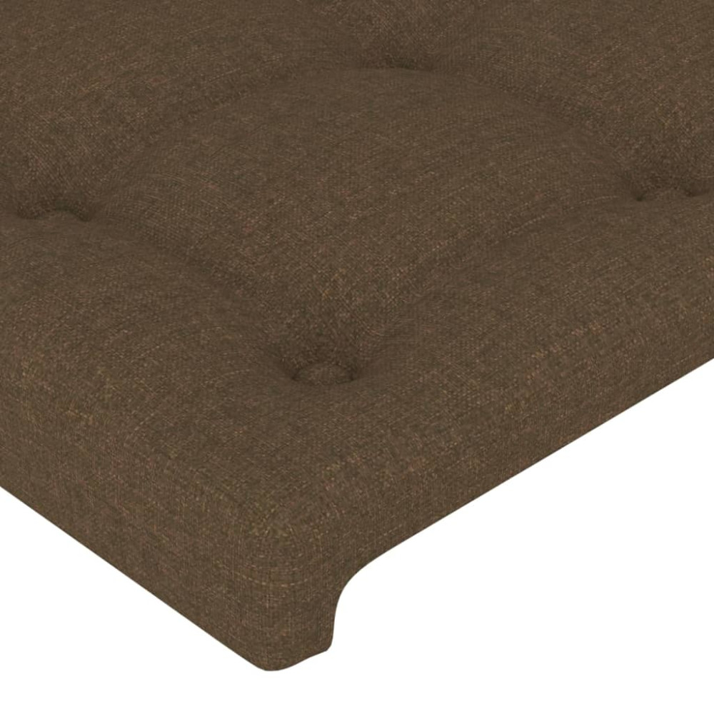 Produktbild för Sängram utan madrass mörkbrun 100x200 cm tyg