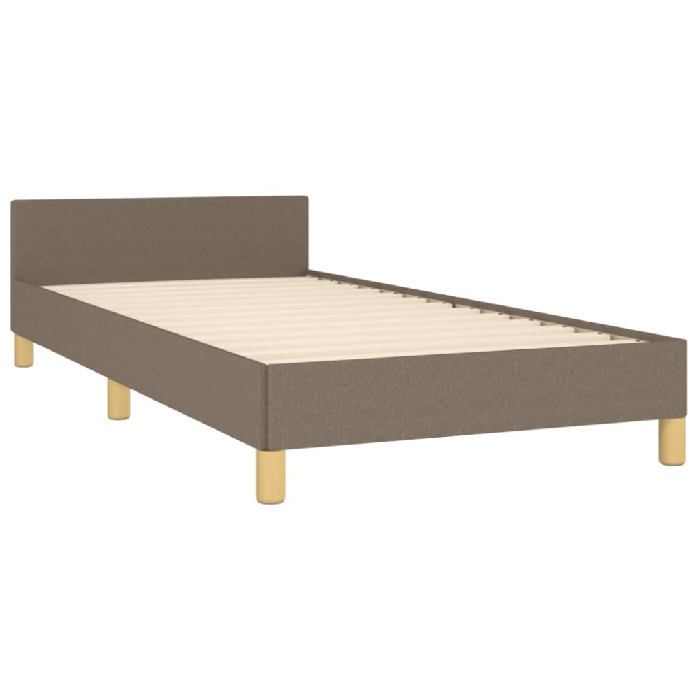 Produktbild för Sängram utan madrass taupe 100x200 cm tyg