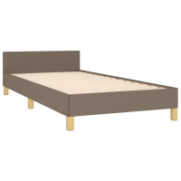 Produktbild för Sängram utan madrass taupe 100x200 cm tyg
