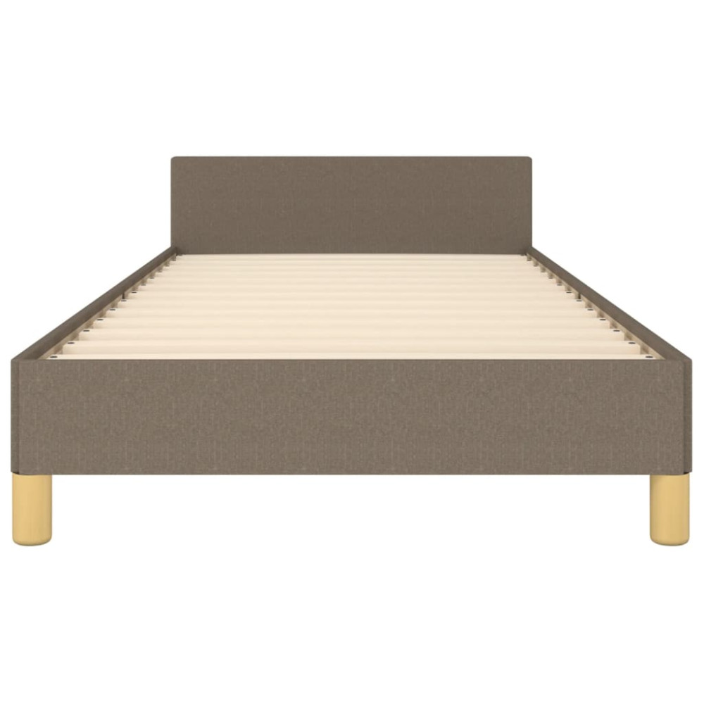 Produktbild för Sängram utan madrass taupe 100x200 cm tyg