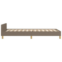 Produktbild för Sängram utan madrass taupe 100x200 cm tyg