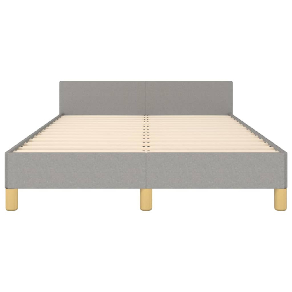 Produktbild för Sängram utan madrass ljusgrå 120x200 cm tyg