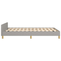 Produktbild för Sängram utan madrass ljusgrå 120x200 cm tyg
