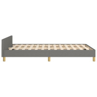Produktbild för Sängram utan madrass mörkgrå 120x200 cm tyg