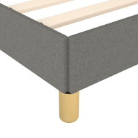 Produktbild för Sängram utan madrass mörkgrå 120x200 cm tyg
