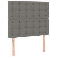 Produktbild för Sängram utan madrass mörkgrå 120x200 cm tyg