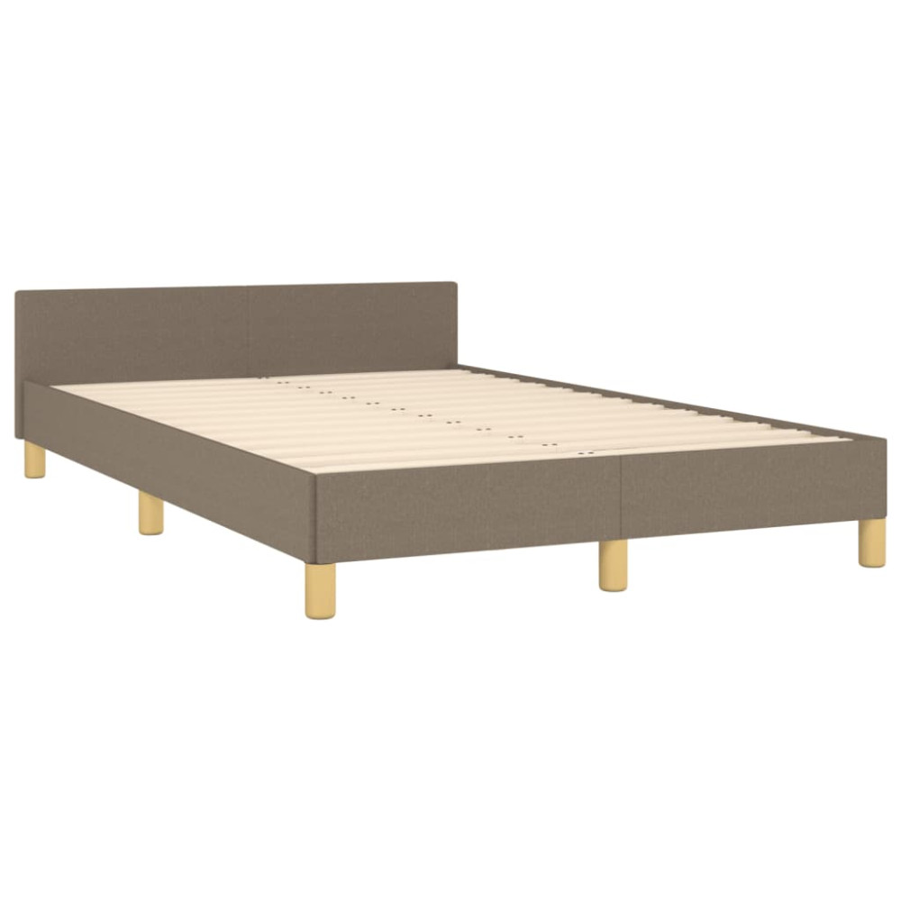 Produktbild för Sängram utan madrass taupe 120x200 cm tyg