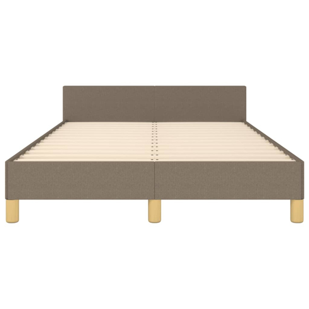 Produktbild för Sängram utan madrass taupe 120x200 cm tyg