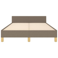 Produktbild för Sängram utan madrass taupe 120x200 cm tyg