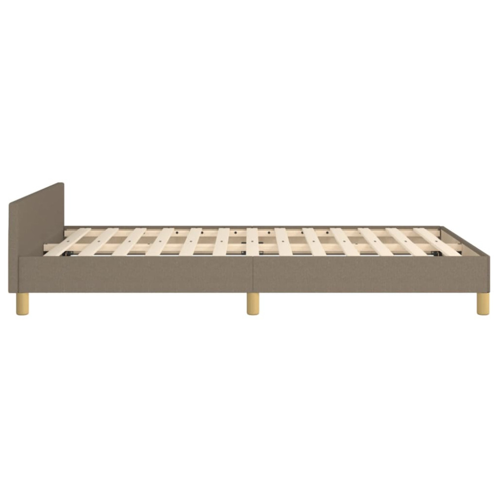 Produktbild för Sängram utan madrass taupe 120x200 cm tyg