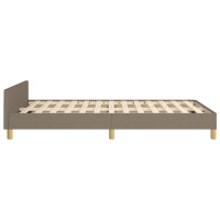 Produktbild för Sängram utan madrass taupe 120x200 cm tyg