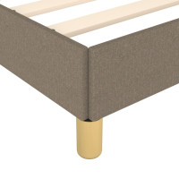 Produktbild för Sängram utan madrass taupe 120x200 cm tyg