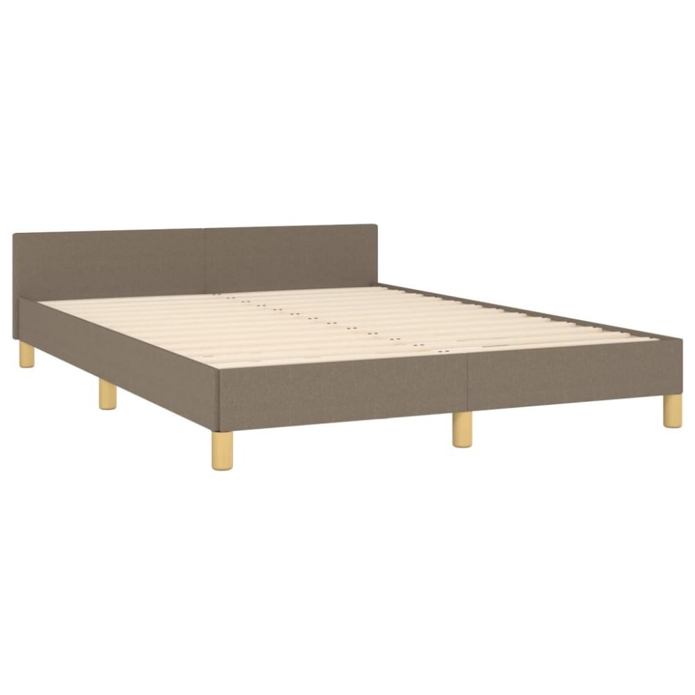 Produktbild för Sängram utan madrass taupe 140x190 cm tyg