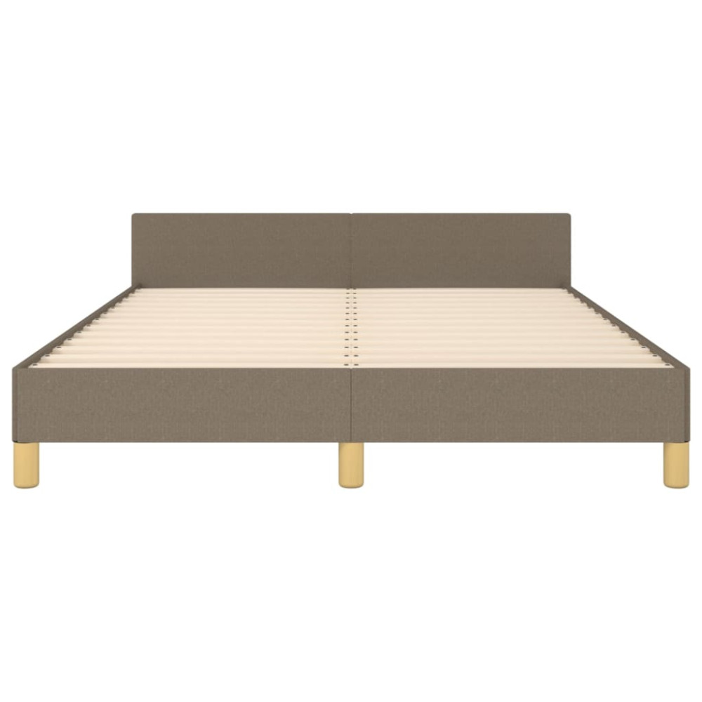 Produktbild för Sängram utan madrass taupe 140x190 cm tyg