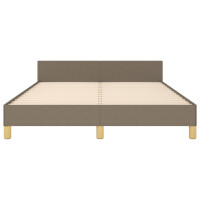 Produktbild för Sängram utan madrass taupe 140x190 cm tyg