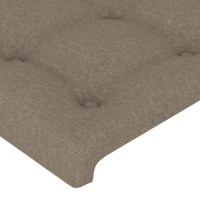 Produktbild för Sängram utan madrass taupe 140x190 cm tyg