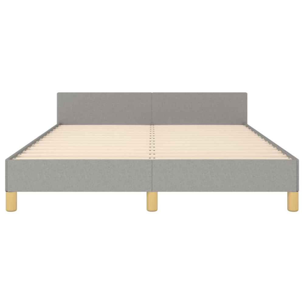Produktbild för Sängram utan madrass ljusgrå 140x200 cm tyg