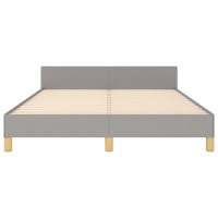 Produktbild för Sängram utan madrass ljusgrå 140x200 cm tyg