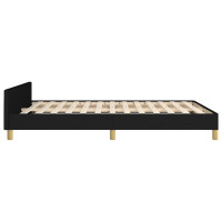 Produktbild för Sängram utan madrass svart 140x200 cm tyg