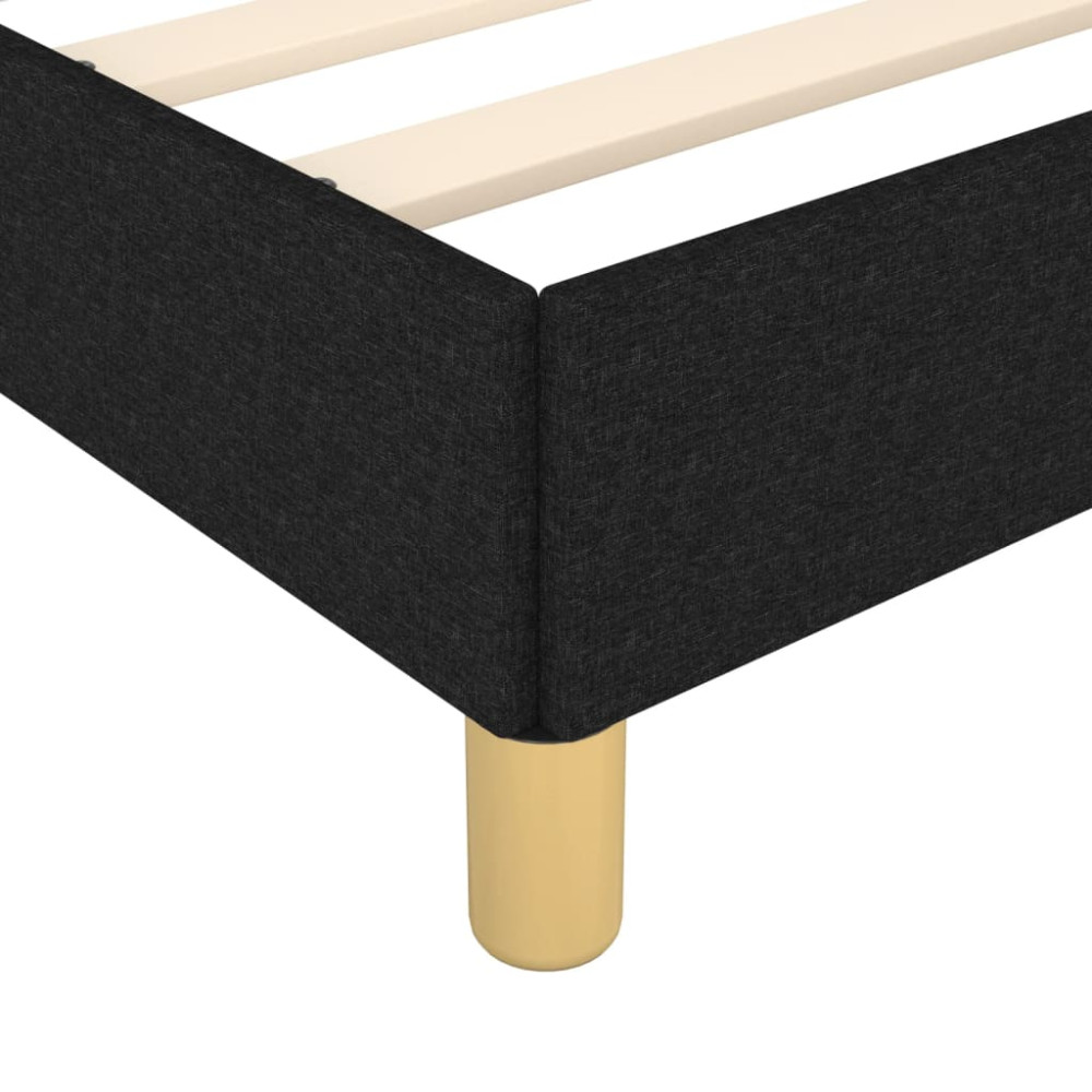 Produktbild för Sängram utan madrass svart 140x200 cm tyg
