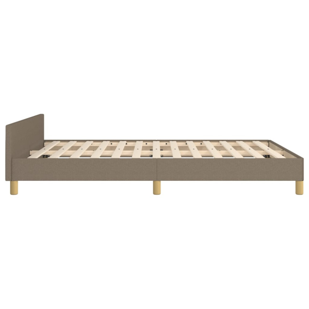 Produktbild för Sängram utan madrass taupe 140x200 cm tyg