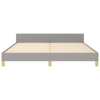Produktbild för Sängram utan madrass ljusgrå 160x200 cm tyg