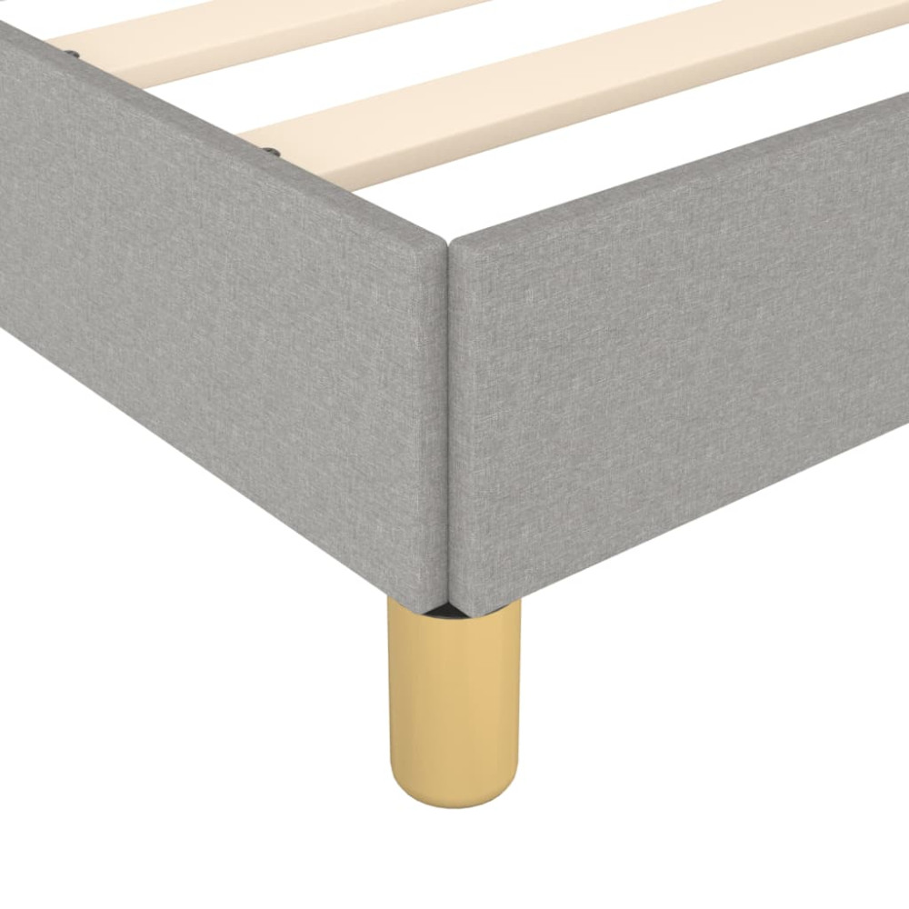 Produktbild för Sängram utan madrass ljusgrå 160x200 cm tyg