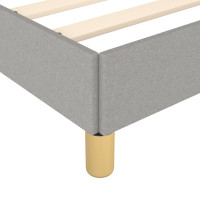 Produktbild för Sängram utan madrass ljusgrå 160x200 cm tyg