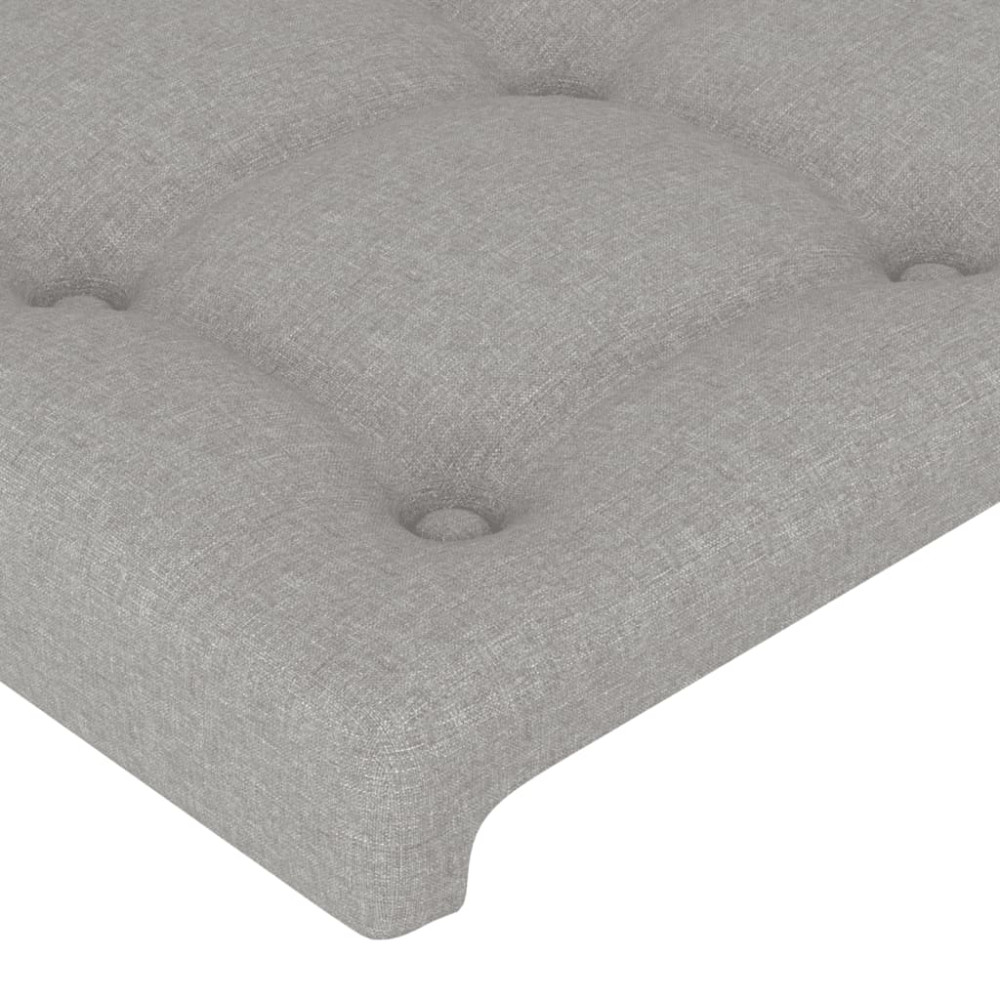 Produktbild för Sängram utan madrass ljusgrå 160x200 cm tyg