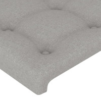Produktbild för Sängram utan madrass ljusgrå 160x200 cm tyg