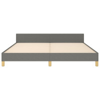 Produktbild för Sängram utan madrass mörkgrå 160x200 cm tyg