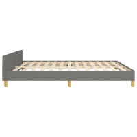 Produktbild för Sängram utan madrass mörkgrå 160x200 cm tyg