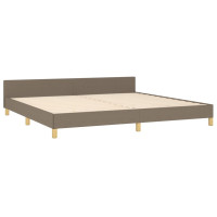 Produktbild för Sängram utan madrass taupe 200x200 cm tyg