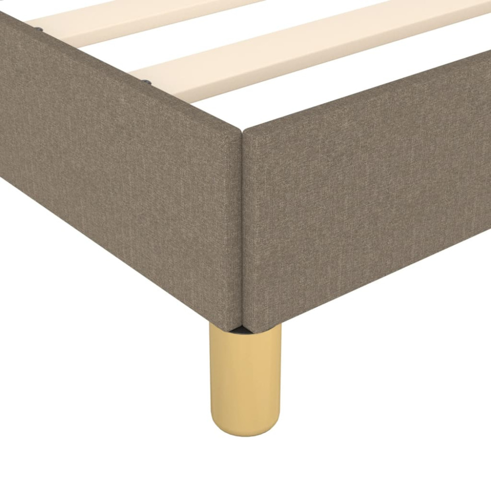 Produktbild för Sängram utan madrass taupe 200x200 cm tyg