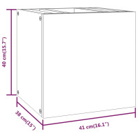 Produktbild för Väggmonterat badrumsskåp 41x38x40 cm massiv teak