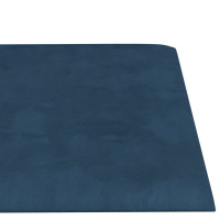Produktbild för Väggpaneler 12 st blå 60x15 cm sammet 1,08 m²
