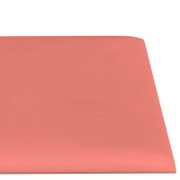 Produktbild för Väggpaneler 12 st Rosa 60x15 cm sammet 1,08 m²