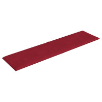 Produktbild för Väggpaneler 12 st vinröd 60x15 cm sammet 1,08 m²