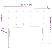 Produktbild för Sänggavel taupe 80x5x78/88 cm tyg