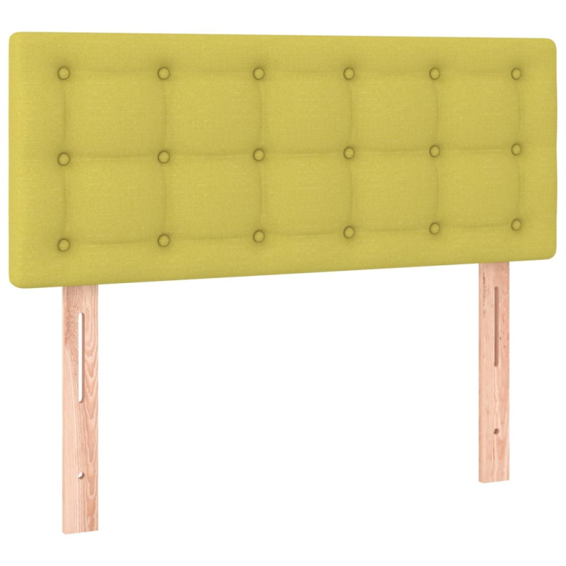 Produktbild för Sänggavel grön 90x5x78/88 cm tyg