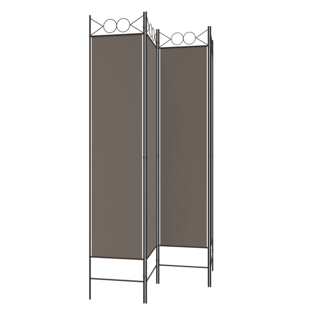 Produktbild för Rumsavdelare 4 paneler antracit 160x200 cm tyg