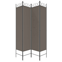 Produktbild för Rumsavdelare 4 paneler antracit 160x200 cm tyg