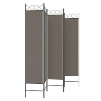 Produktbild för Rumsavdelare 5 paneler antracit 200x200 cm tyg