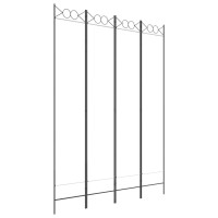 Produktbild för Rumsavdelare 4 paneler vit 120x220 cm tyg