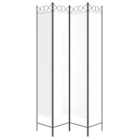 Produktbild för Rumsavdelare 4 paneler vit 120x220 cm tyg